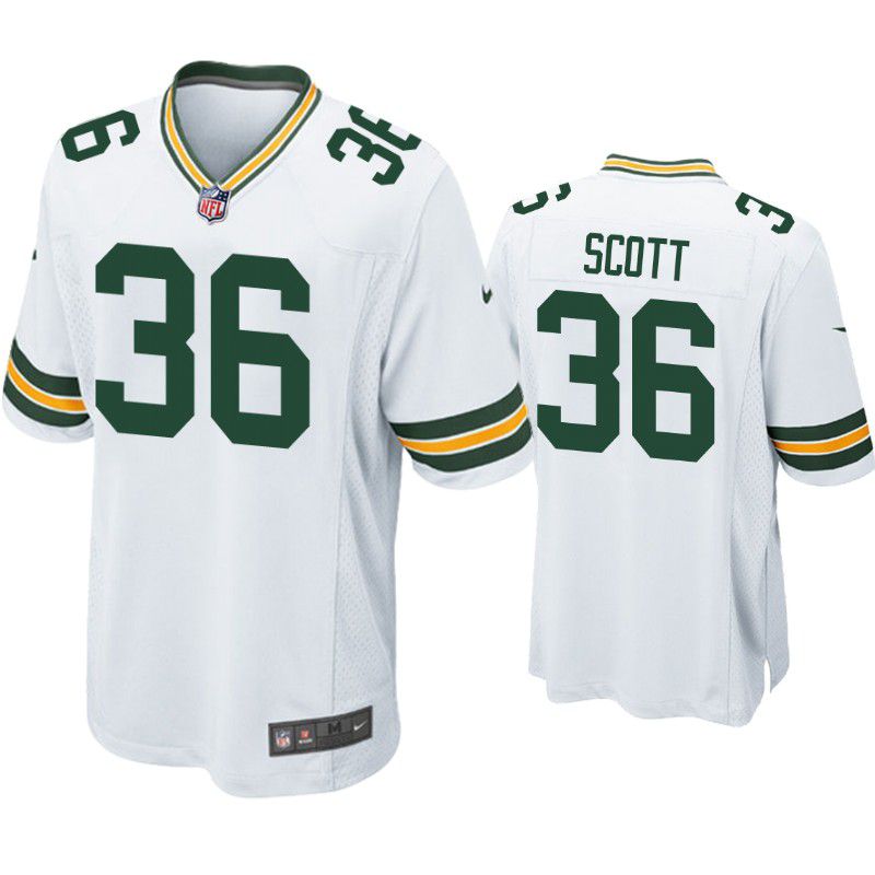 Men Green Bay Packers #36 Vernon Scott Nike White Player Game NFL Jersey->->NFL Jersey